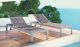 Shore Outdoor Patio Aluminum Chaise in Silver Gray (Set of 2)