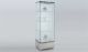 Siena Glass Curio with Steel Base in Steel