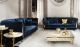 Sipario Contemporary Living Room Set in Gold & Blue, Beige, Purple