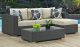 Sojourn 3 Piece Outdoor Patio Sunbrella Sectional Set with  Pillow in Canvas Antique Beige
