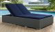 Sojourn Outdoor Patio Sunbrella Double Chaise in Canvas Navy