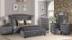 Sophia Modern Bedroom Set with Vanity in Gray