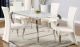 Toccoa Casual Dining Room Set in White/Polished SS & White