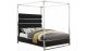 Toronto Contemporary Faux Leather Bed in Black
