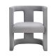 Broome Modern Velvet Chair in Gray