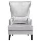 Anderson Modern Croc Velvet Accent Tall Chair in Silver