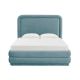 Penryn Modern Upholstered Velvet Bed in Bluestone