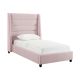 Colchester Modern Velvet Bed in Blush