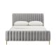 Orenburg Modern Upholstered Velvet Bed in Grey