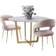 Coventry Round Dining Room Set in White/Blush