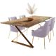 Derbent Rectangular Dining Room Set in Brown/Lavender