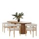 Canterbury Oval Dining Room Set in Natural Ash/Cream