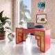 Teller Modern Executive Desk in Coral Pink