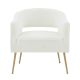 Dubbo Modern Boucle Accent Chair in Cream