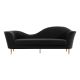 Dunfermline Modern Velvet Sofa in Black