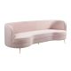 Ambler Modern Velvet Sofa in Blush