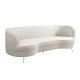 Ambler Modern Velvet Sofa in Cream