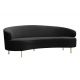 Newport Modern Velvet Sofa in Black