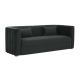 Ufa Modern Velvet Sofa in Black