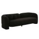 Salford Modern Faux Fur Sofa in Black