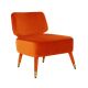 Lincoln Modern Velvet Accent Chair in Autumn Orange
