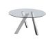 Tower Round Dining Table in Clear