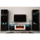 Travelers Modern Electric Fireplace Wall Unit Entertainment Center