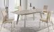 Tyler Casual Dining Room Set in Beige & Brushed SS