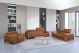 Darlaston Italian Leather Living Room Set in Camel