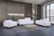 Hattersley Italian Leather Living Room Set in White
