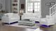 U98 Modern Leather Living Room Set in Pure White