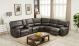 Harrow Modern Leather Gel Recliner Sectional Sofa in Gray