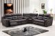 Croydon Modern Leather Gel  Reclining Sectional Sofa in Dark Brown