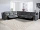 Walton Italian Leather Motion Sectional Sofa in Grey