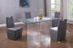 Maryland Modern Dining Room Set in Clear/Grey