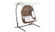 Vincentown Outdoor Patio Swing Chair with Stand in Brown White