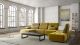 Vegas  Modern Tonique Sectional Sofa in Gold