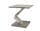 Cahokia Modern Lamp Table with Glass Top in Clear