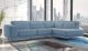 Vigo Modern Fabric Sectional Sofa in Blue
