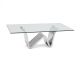 Clanton Modern Coffee Table with Glass Top in Clear