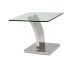Clanton Modern Lamp Table with Glass Top in Clear