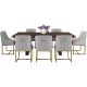 Winchester Rectangle Dining Room Set in Chocolate Brown Ash/Grey