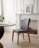 Windsor Modern Low Back Dining Chair in Grey