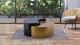 Ying Yang Modern Coffee Table in Black & Silver