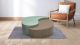 Ying Yang Modern Coffee Table in Mint & Taupe