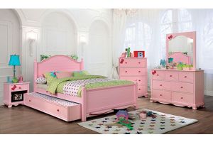 Altona Youth Contemporary Bedroom Set in Pink