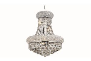 Bath Transitional 8 Lights Hanging Fixture Chandelier in Chrome Finish
