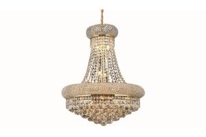 Copake Transitional 14 Lights Hanging Fixture Chandelier in Gold Finish