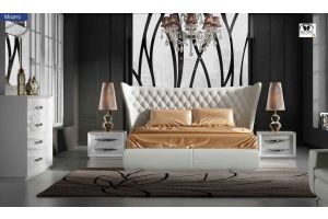 ESF Miami Modern Bedroom Set in Carmen White