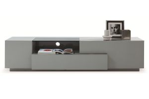 J&M TV015 Modern TV Stand in Grey Lacquer